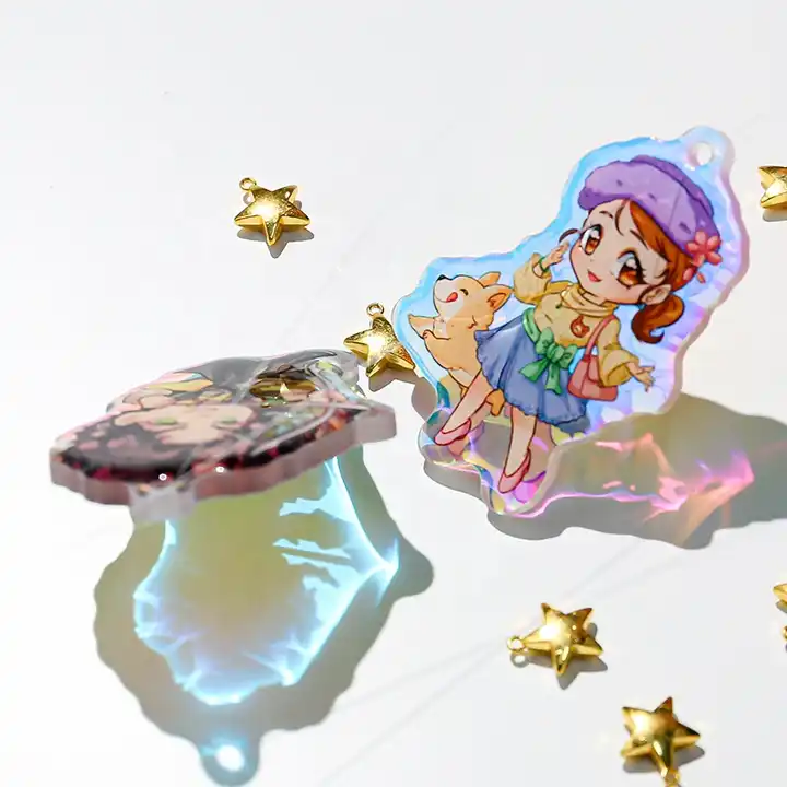 Custom Epoxy Holographic Keychain