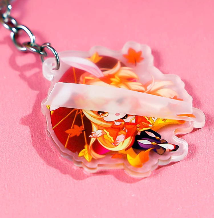 Custom Clear Acrylic Keychains Single Side Printing