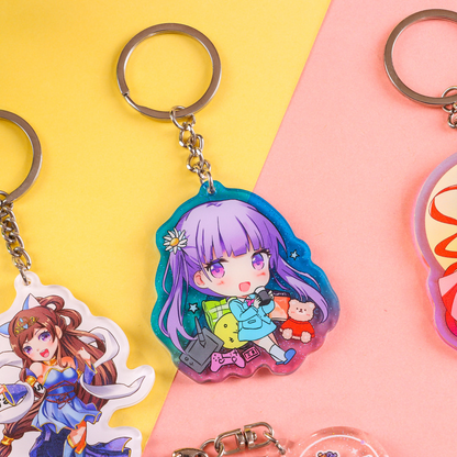 Custom Epoxy Glitter Acrylic Keychain